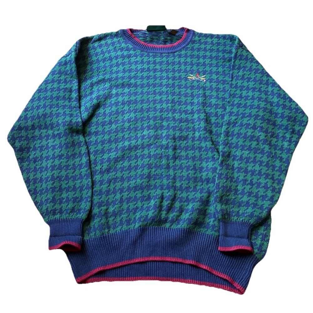 Arrow Men's Golf Sweater Vintage Knit Chunky Pullover Crewneck Sz 2XL